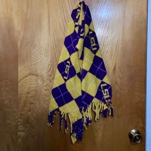 LSU scarf. Very soft material with fringes-FINAL MARKDOWN